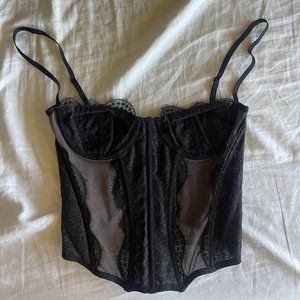 Urban Outfitters - Out From Under Modern Love Corset - Black (M)
